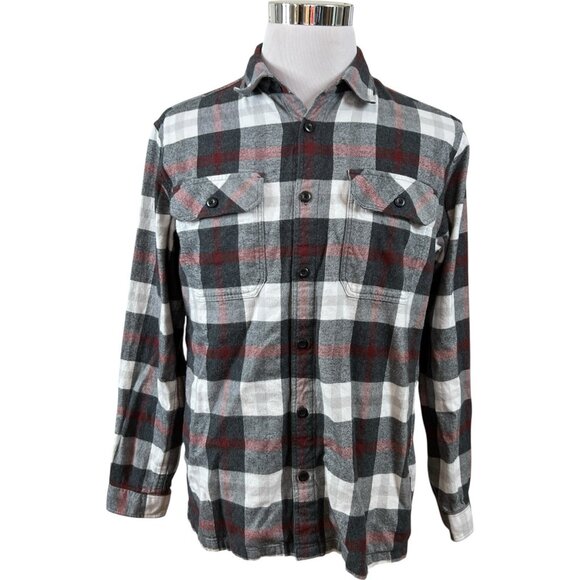 Patagonia Button Up Fjord Flannel Long Sleeve Organic Cotton Shirt Mens Medium M - Picture 1 of 9